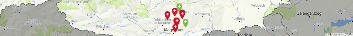 Kartenansicht für Apotheken-Notdienste in der Nähe von Althofen (Sankt Veit an der Glan, Kärnten)